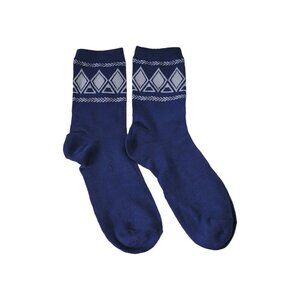 Argyle Socks One Size Women's NWOT Blue Diamonds